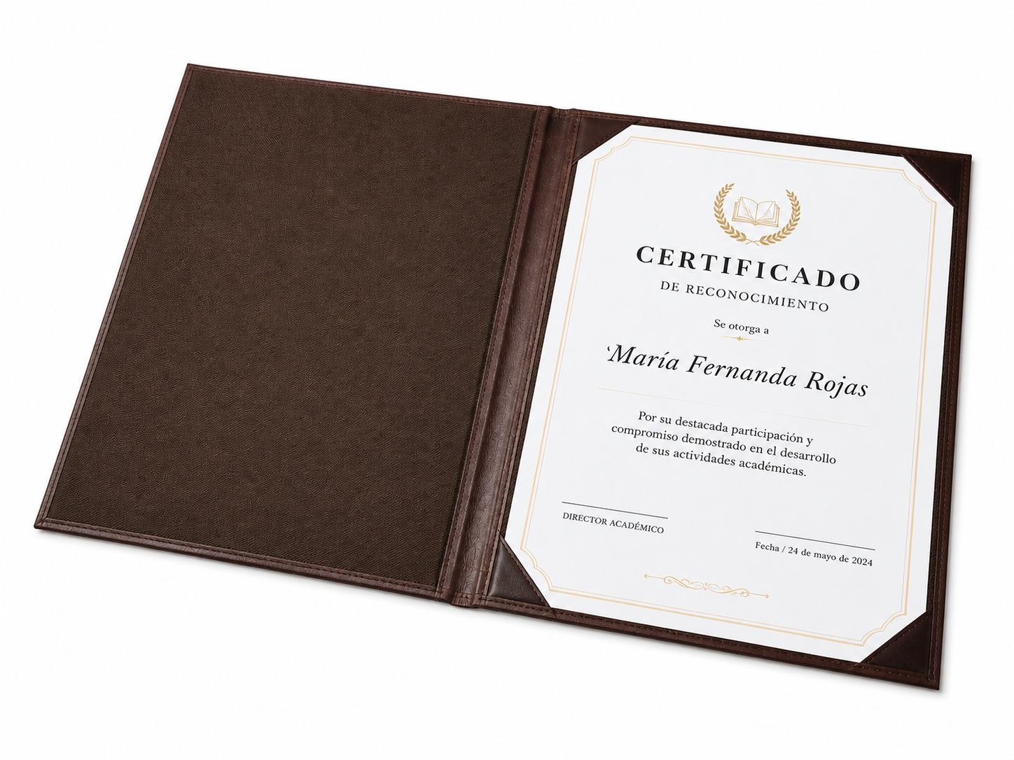 Carpeta Ecocuero Porta Título o Diploma