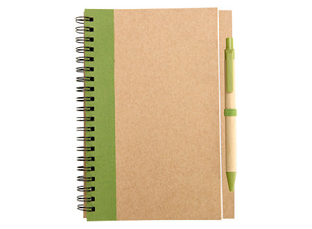 PACK CUADERNO ECOLOGICO , MUG Y BOLSA DE TNT