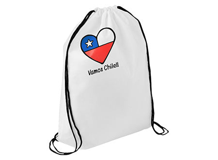 Morral TNT “Vamos Chile” 34×44 cm – Mochila Liviana para Fiestas Patrias y Eventos