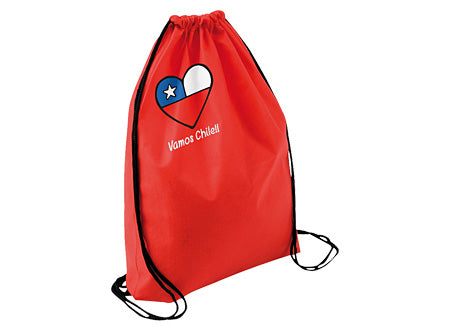Morral TNT “Vamos Chile” 34×44 cm – Mochila Liviana para Fiestas Patrias y Eventos