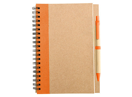 PACK CUADERNO ECOLOGICO , MUG Y BOLSA DE TNT