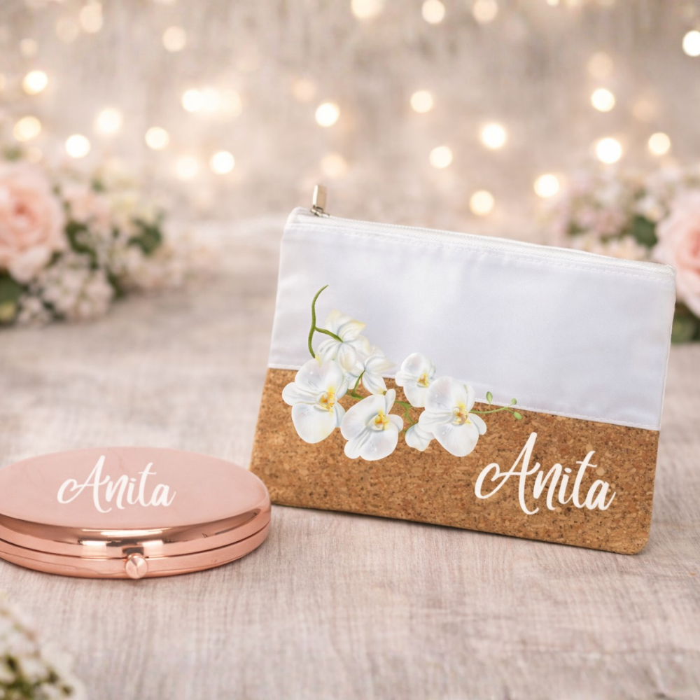 Pack Cosmetiquero Más Espejo Dorado