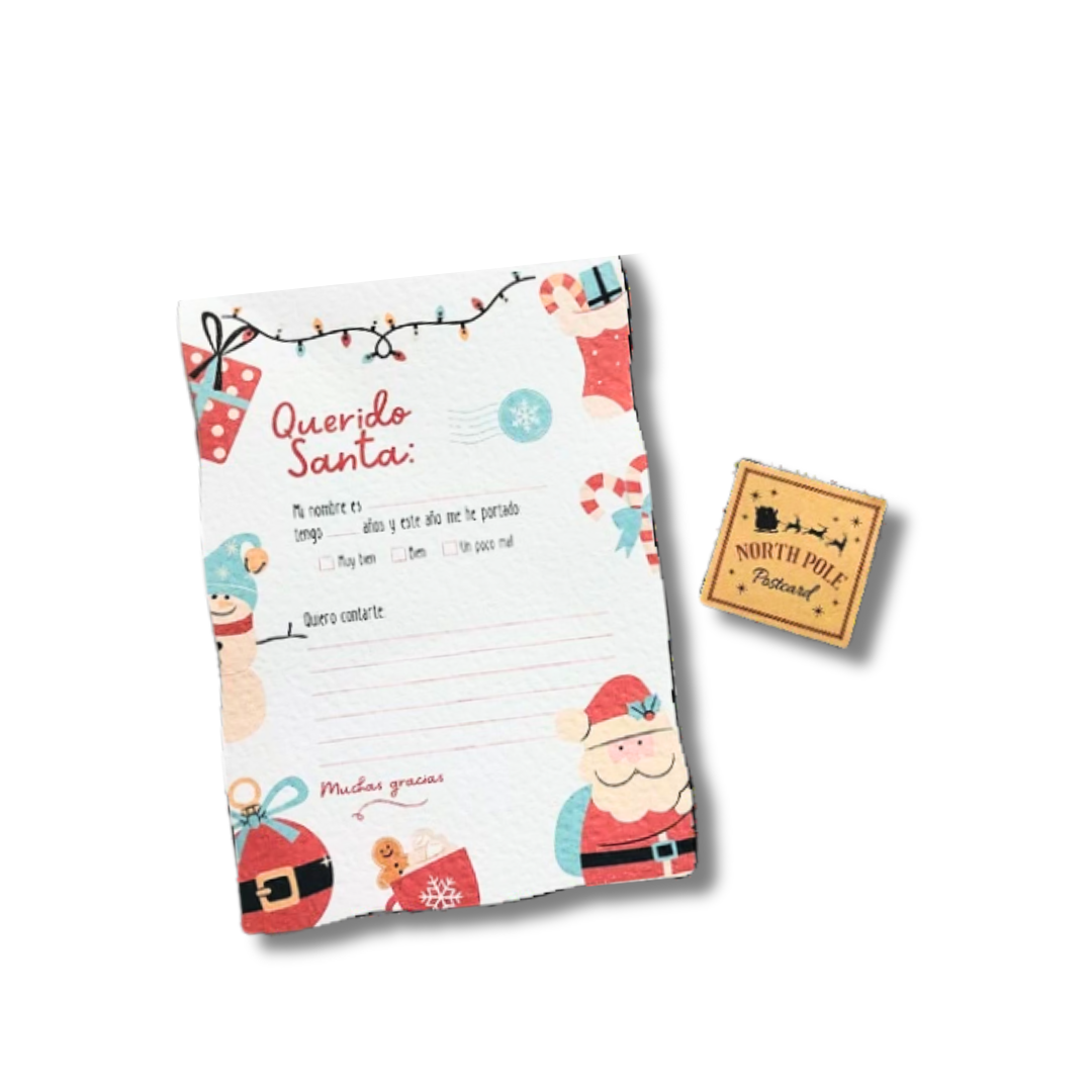 Carta para Papá Noel con Estampilla del Polo Norte