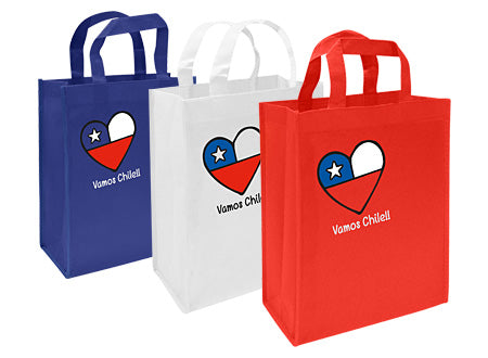 Bolsa TNT “Vamos Chile” 25×30 cm – Reutilizable para Fiestas Patrias y Eventos