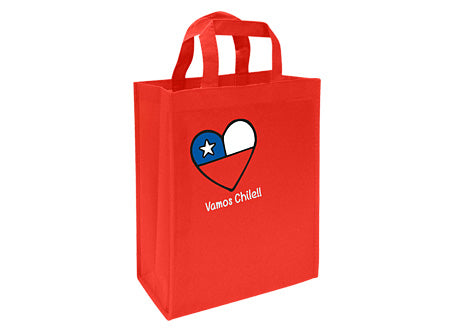 Bolsa TNT “Vamos Chile” 25×30 cm – Reutilizable para Fiestas Patrias y Eventos