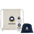 PACK ESCOLAR MORRAL + BOTELLA + GORRO INFANTIL PERSONALIZADO
