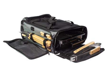 Set Parrilla más Bolso cooler y herramientas