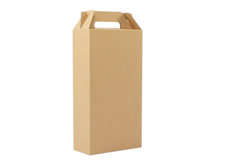 Caja autoarmable con asas, para 2 botellas de Vino