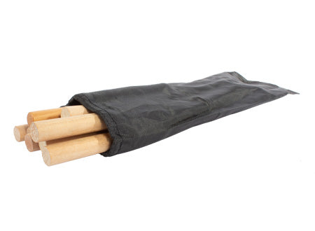 Set 8 Tenedores Telescópicos BBQ con Mango de Madera y Bolsa – Asados y Camping
