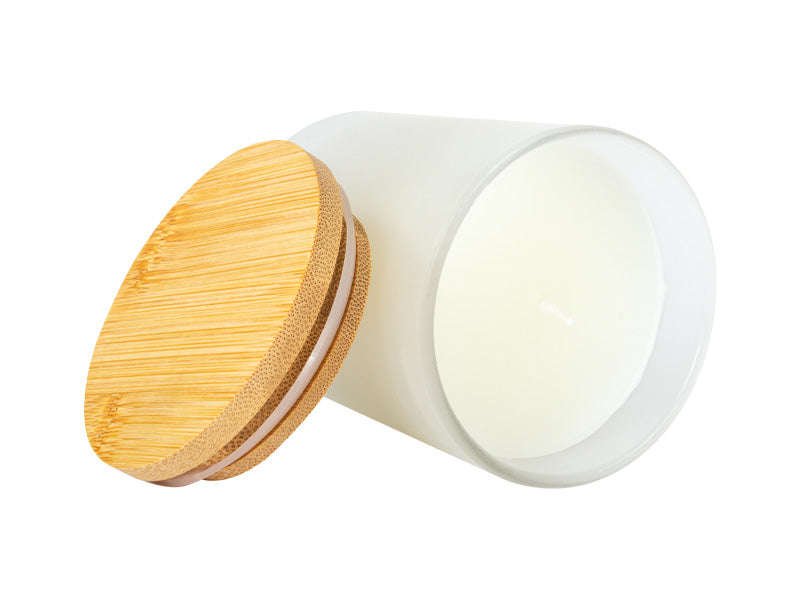 VELA AROMÁTICA CON TAPA DE BAMBOO PERSONALIZADA