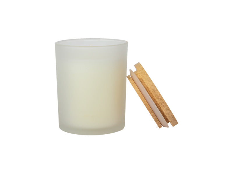 VELA AROMÁTICA CON TAPA DE BAMBOO PERSONALIZADA