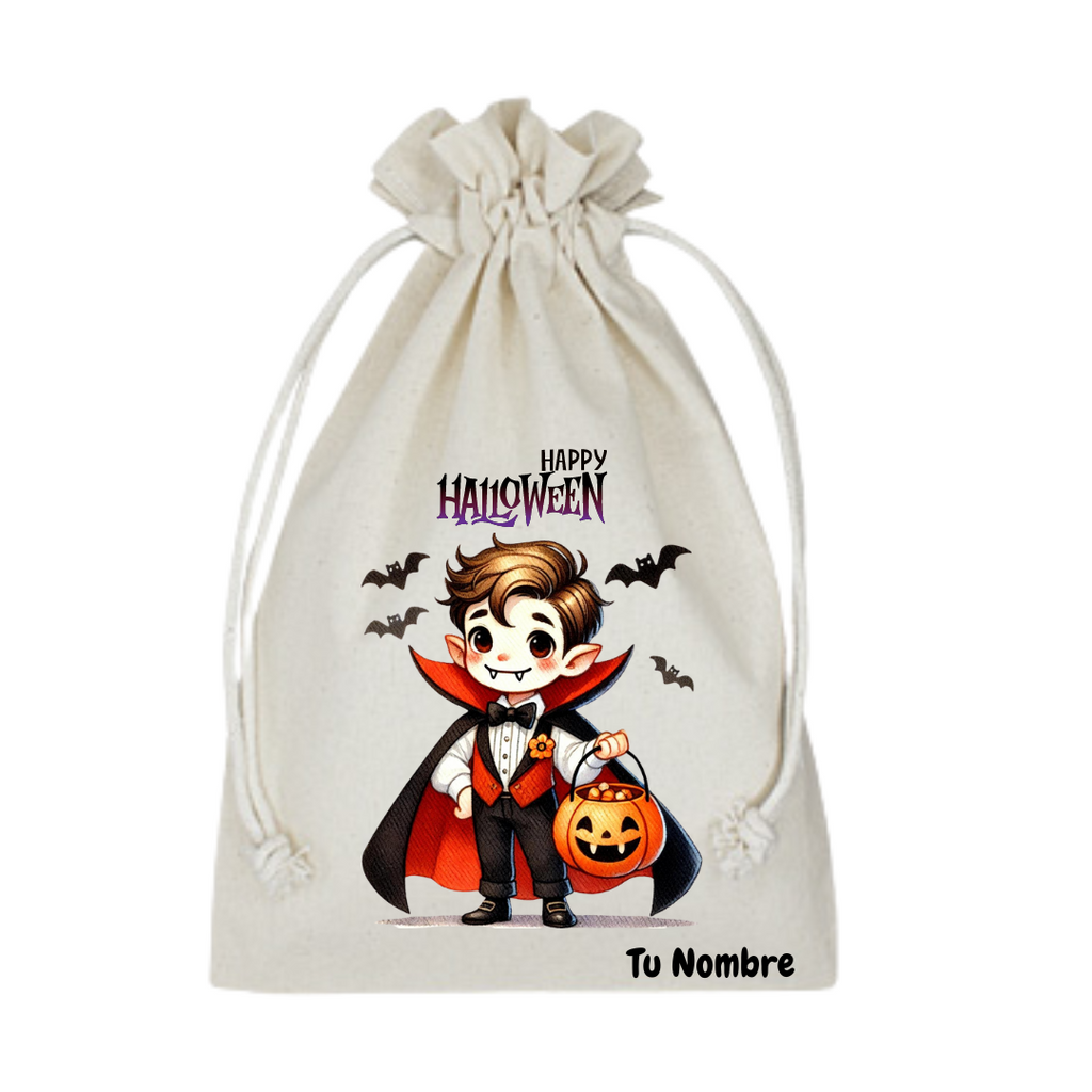 Saquito de tela personalizado para dulces Halloween