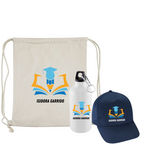 PACK DEPORTIVO ESCOLAR MORRAL + BOTELLA + JOCKEY PERSONALIZADO