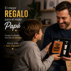 PETACA PERSONALIZADA + VASITOS DÍA DEL PADRE