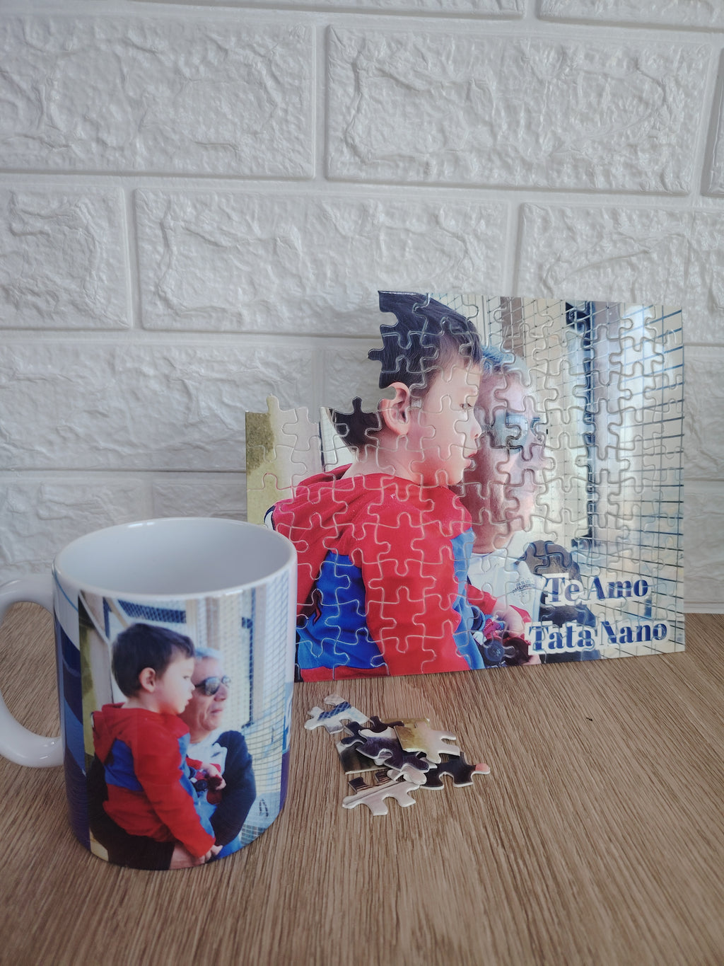 Taza más rompecabezas personalizado