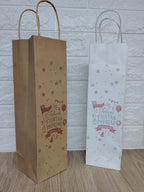 Pack 12 Bolsa de papel para botella de vino fiestas patrias Chile