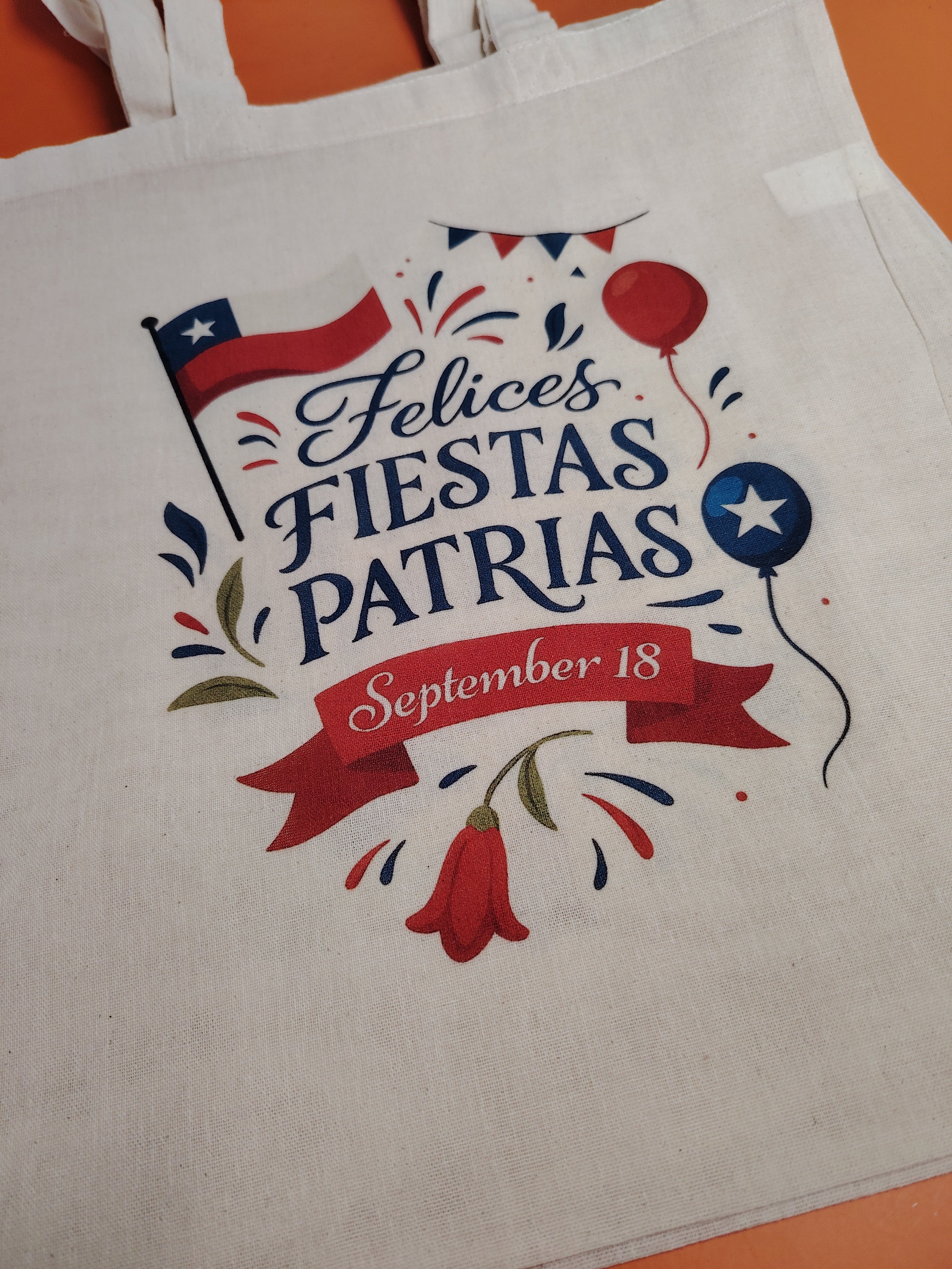 Pack Bolsa de Algodón más Copa de Vino Fiestas Patrias