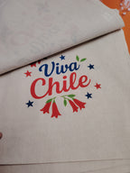 Bolsa Reutilizable Algodón y Poliéster 38x42cm – Diseño Estampado “Viva Chile