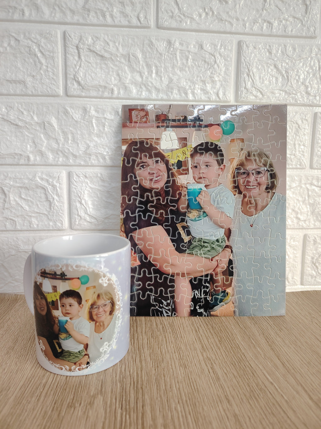 Taza más rompecabezas personalizado