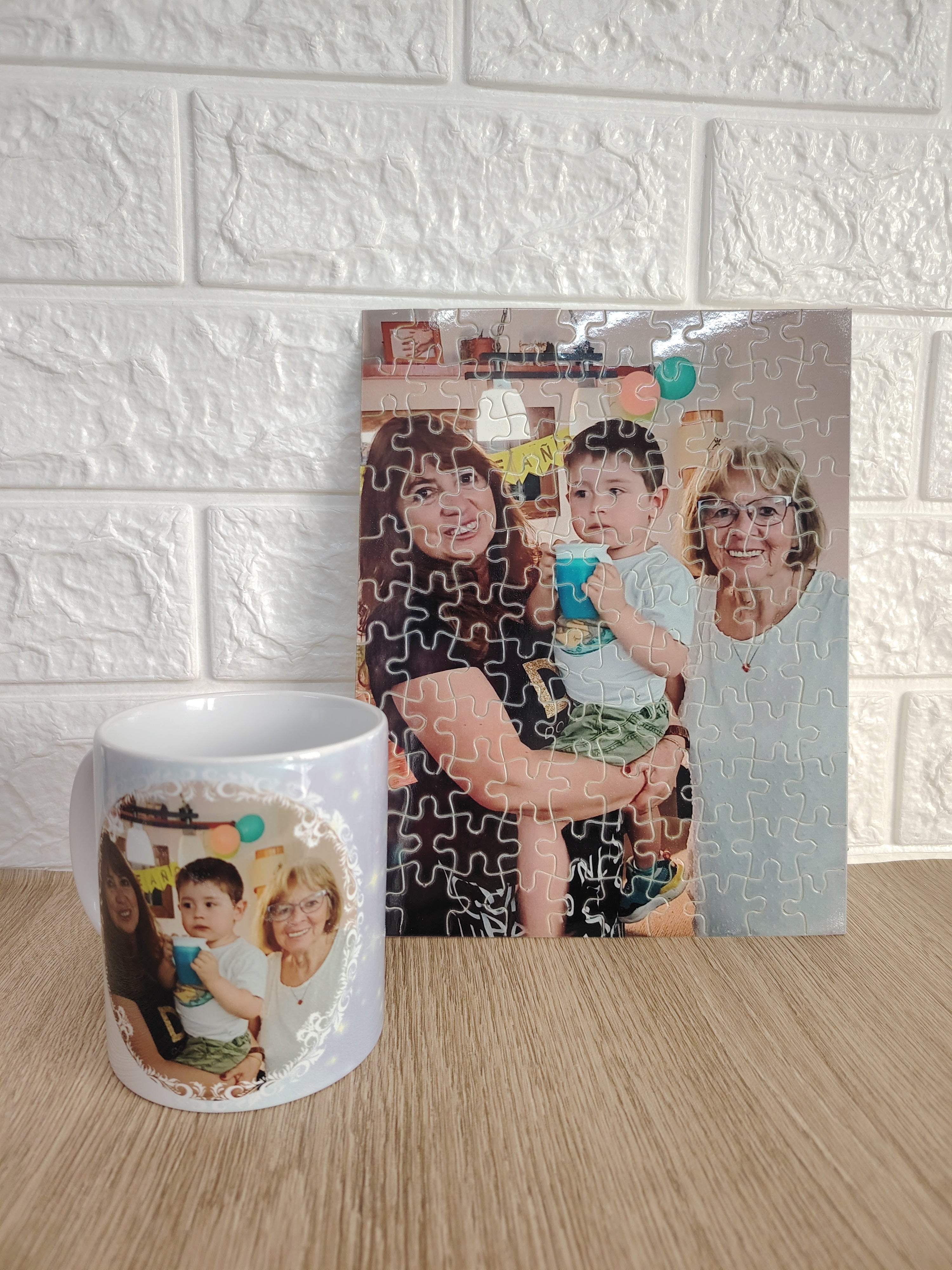 Taza más rompecabezas personalizado