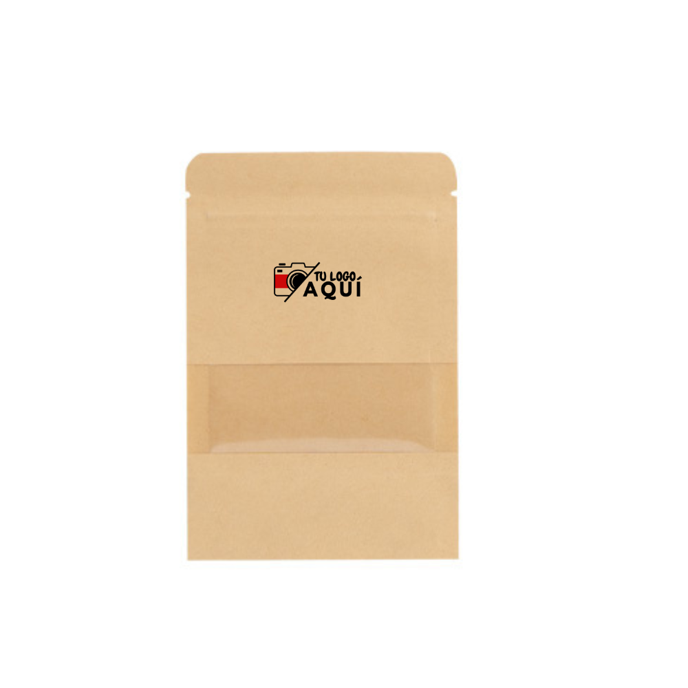 Bolsa doypack 250ml de papel kraft, para Alimentos - NO