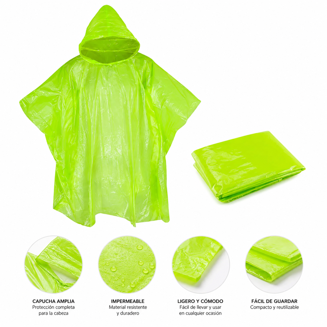 Capa de Agua Poncho para lluvia