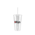 Vaso plástico doble pared aislante 600cc