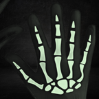Guantes neon de calavera para disfraz de halloween
