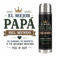 TERMO 500CC. NEGRO PERSONALIZADO DÍA DEL PADRE