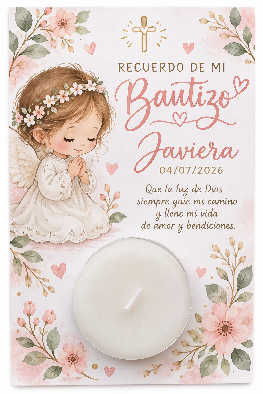 Vela Recuerdito de Bautizo