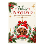 Esfera Navideña Personalizada con Foto de Mascota y Nombre