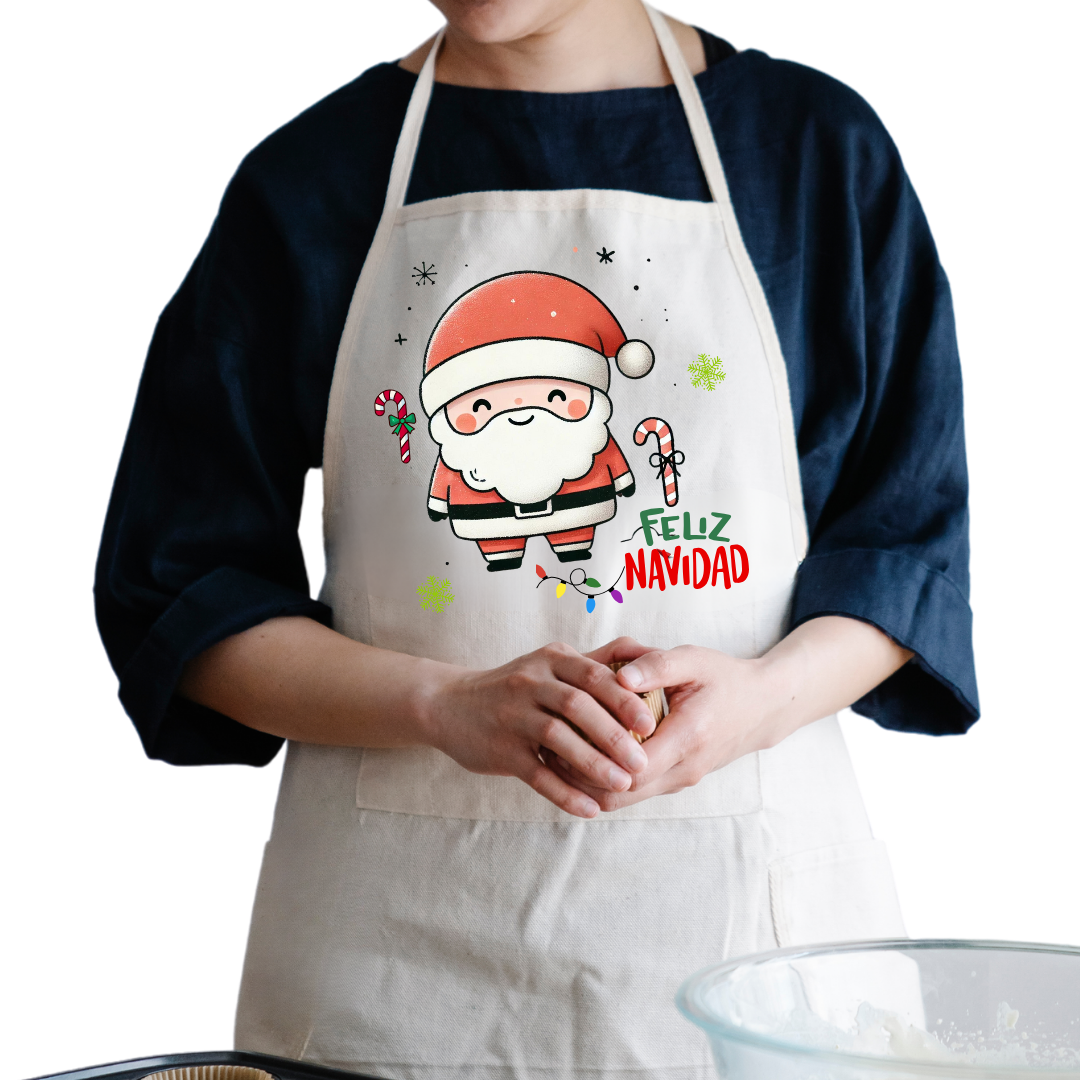 Delantal navideño 100% algodon