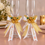 Pack 2 Copas Matrimonio Personalizadas + Cinta Decorativa