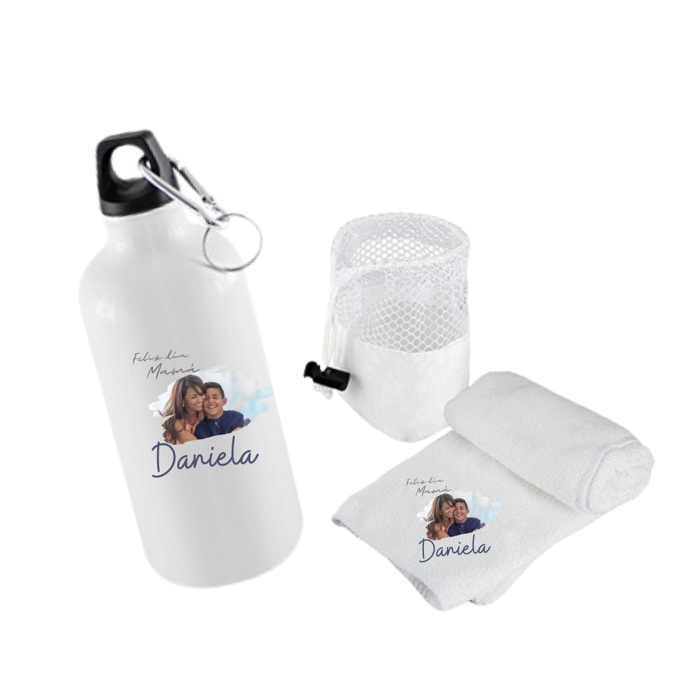 PACK DEPORTIVO TOALLA + BOTELLA PERSONALIZADOS