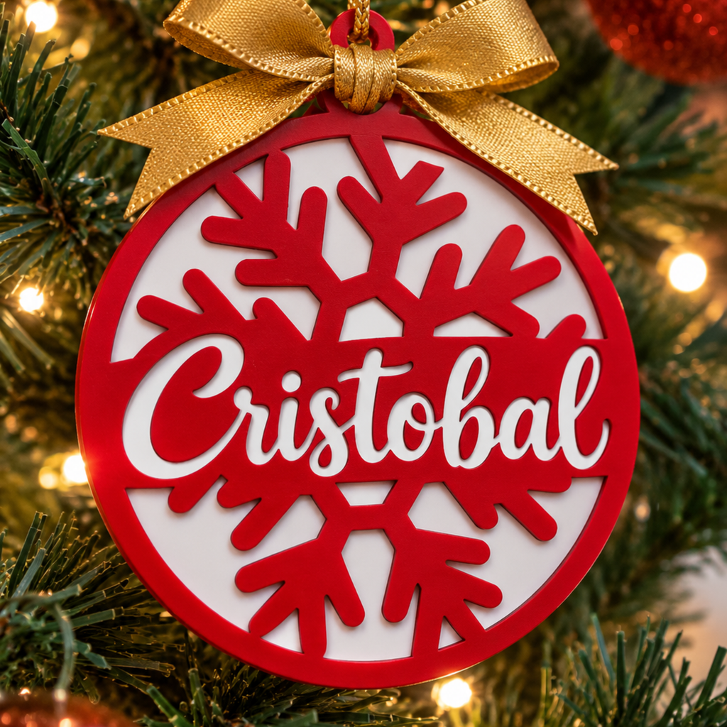 Esfera de Navidad Personalizada con Nombre