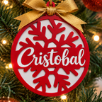 Esfera de Navidad Personalizada con Nombre