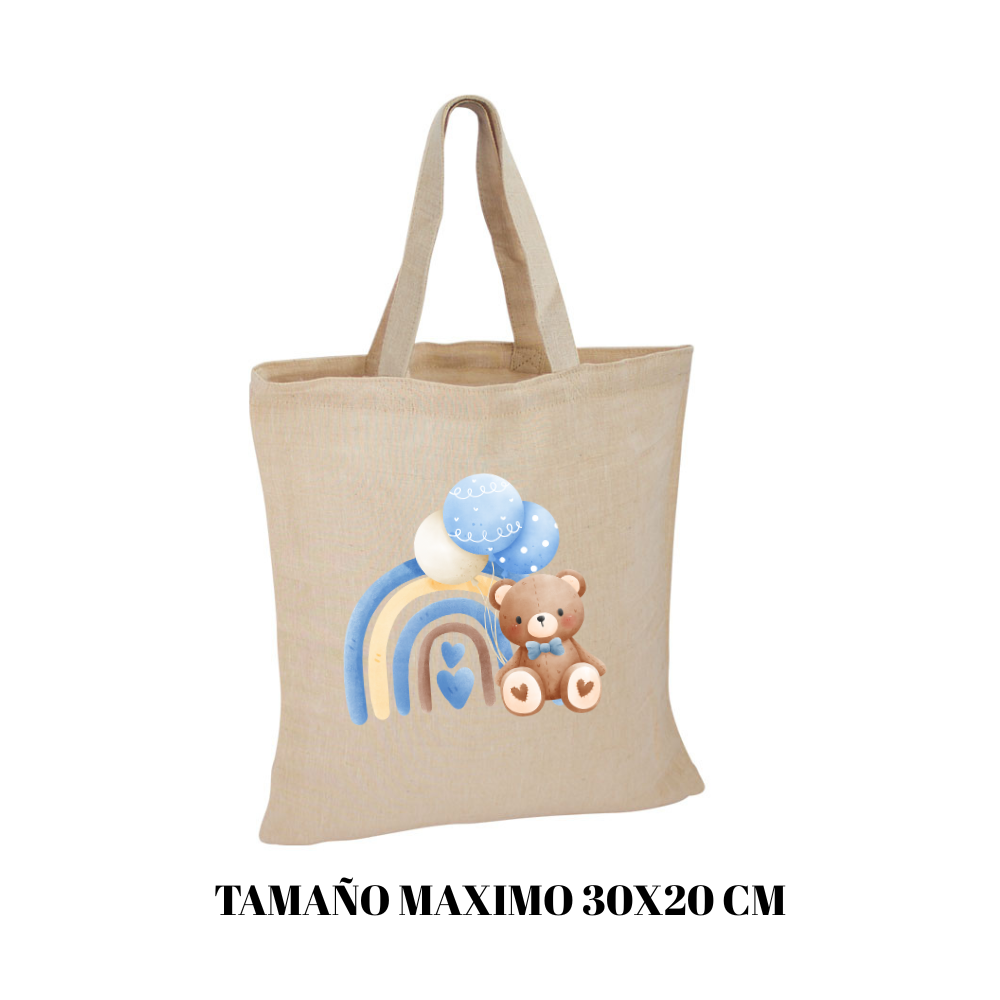 Bolsa de yute ecológica Calcuta 38x42 cm con asas largas