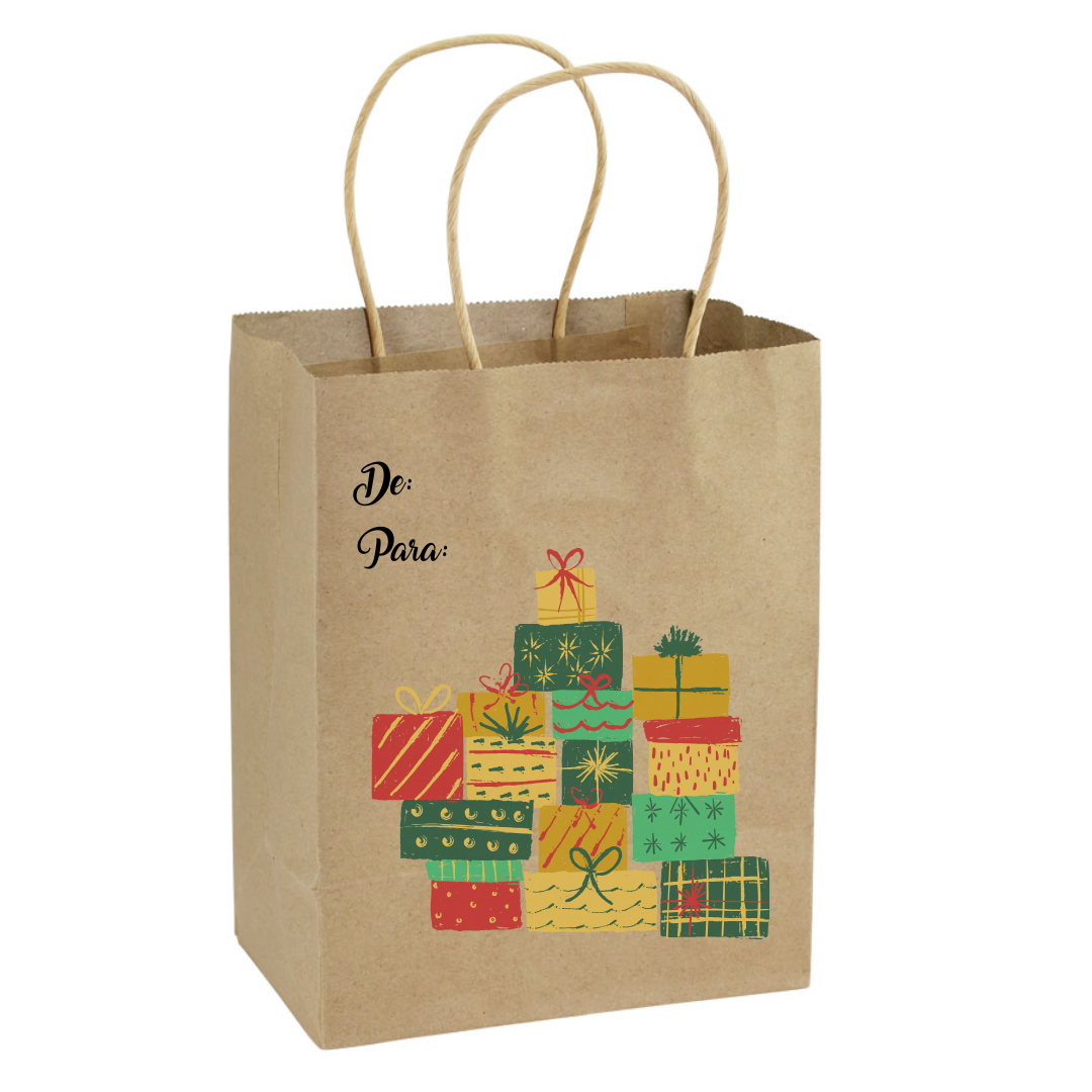 PACK 12 BOLSAS DE PAPEL PARA REGALOS DE NAVIDAD