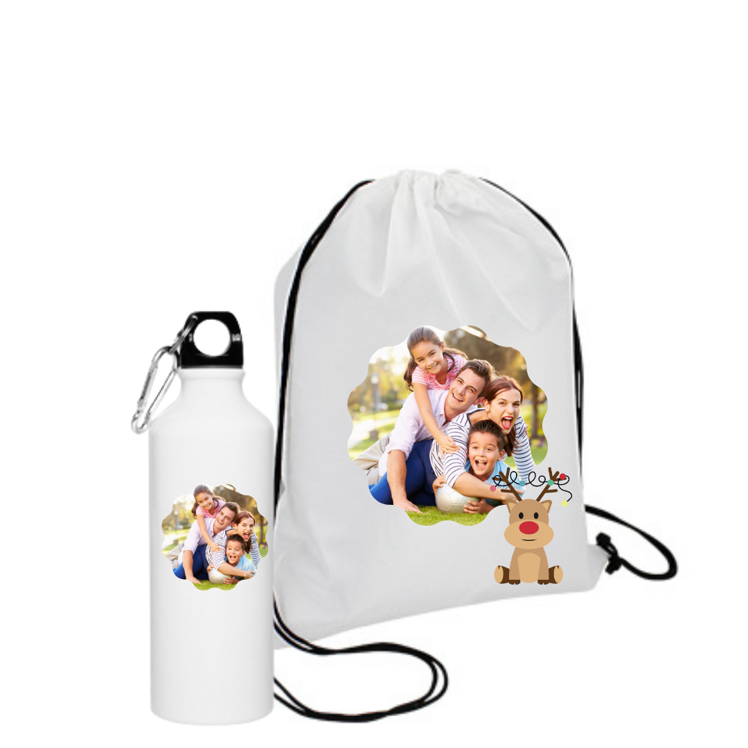 PACK MORRAL POLIESTER + BOTELLA PERSONALIZADOS