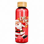 Botella PET tapa bamboo de Navidad