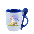 TAZA CON CUCHARA CONEJO DE PASCUA