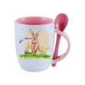 TAZA CON CUCHARA CONEJO DE PASCUA