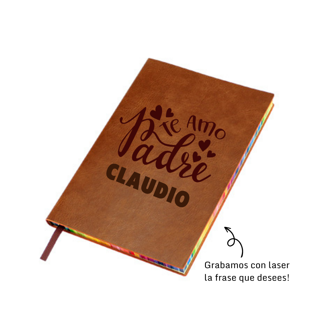 LIBRETA ECOCUERO + BOLÍGRAFO METÁLICO DÍA DEL PADRE
