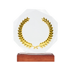 Trofeo Galvano de Madera, Cristal y Acero "Phelps"