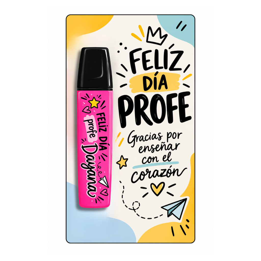 Destacador con Packaging Día del Profesor