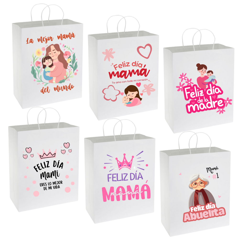 Pack 12 Bolsas Papel Día de la Madre