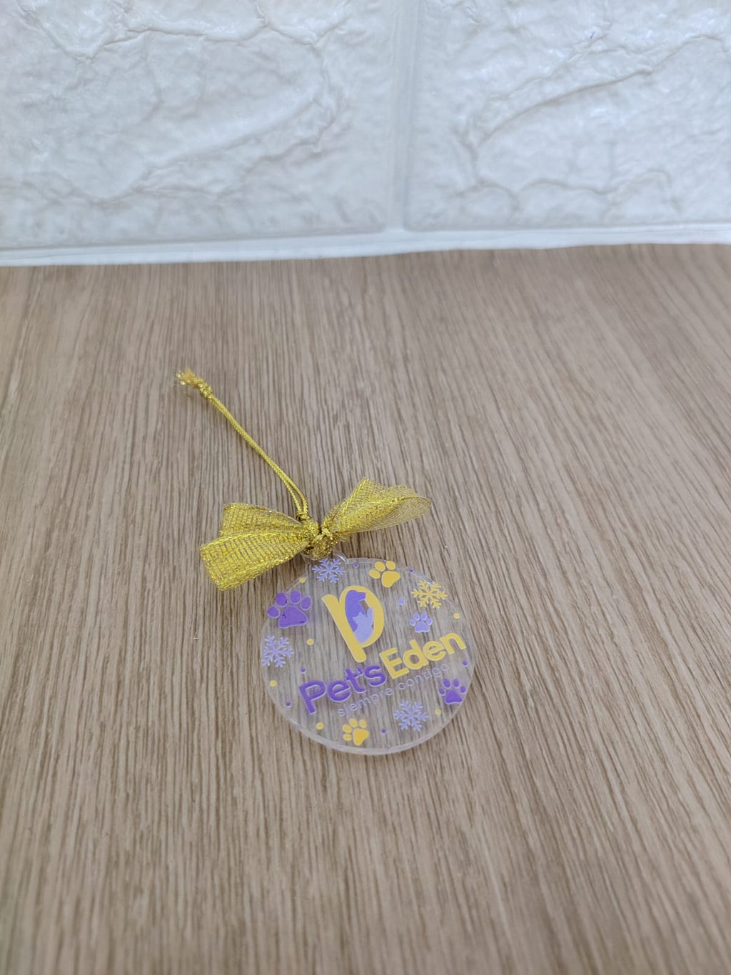 Esfera Navideña de Acrílico Personalizada 7 cm con Colgante