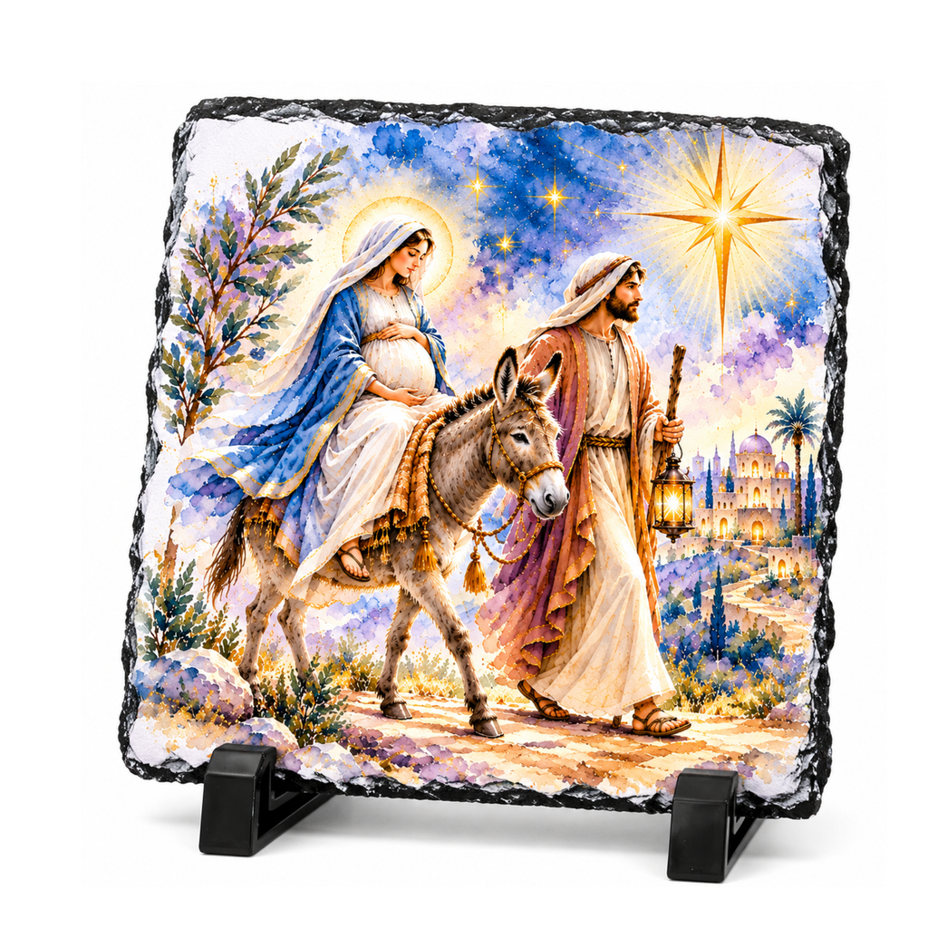 Roca Sublimada Navideña con Diseños Religiosos