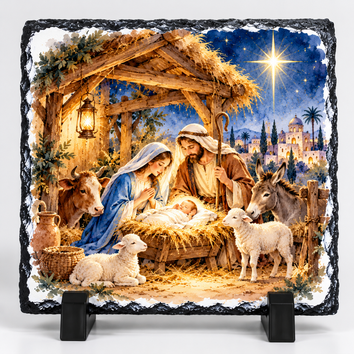 Roca Sublimada Navideña con Diseños Religiosos
