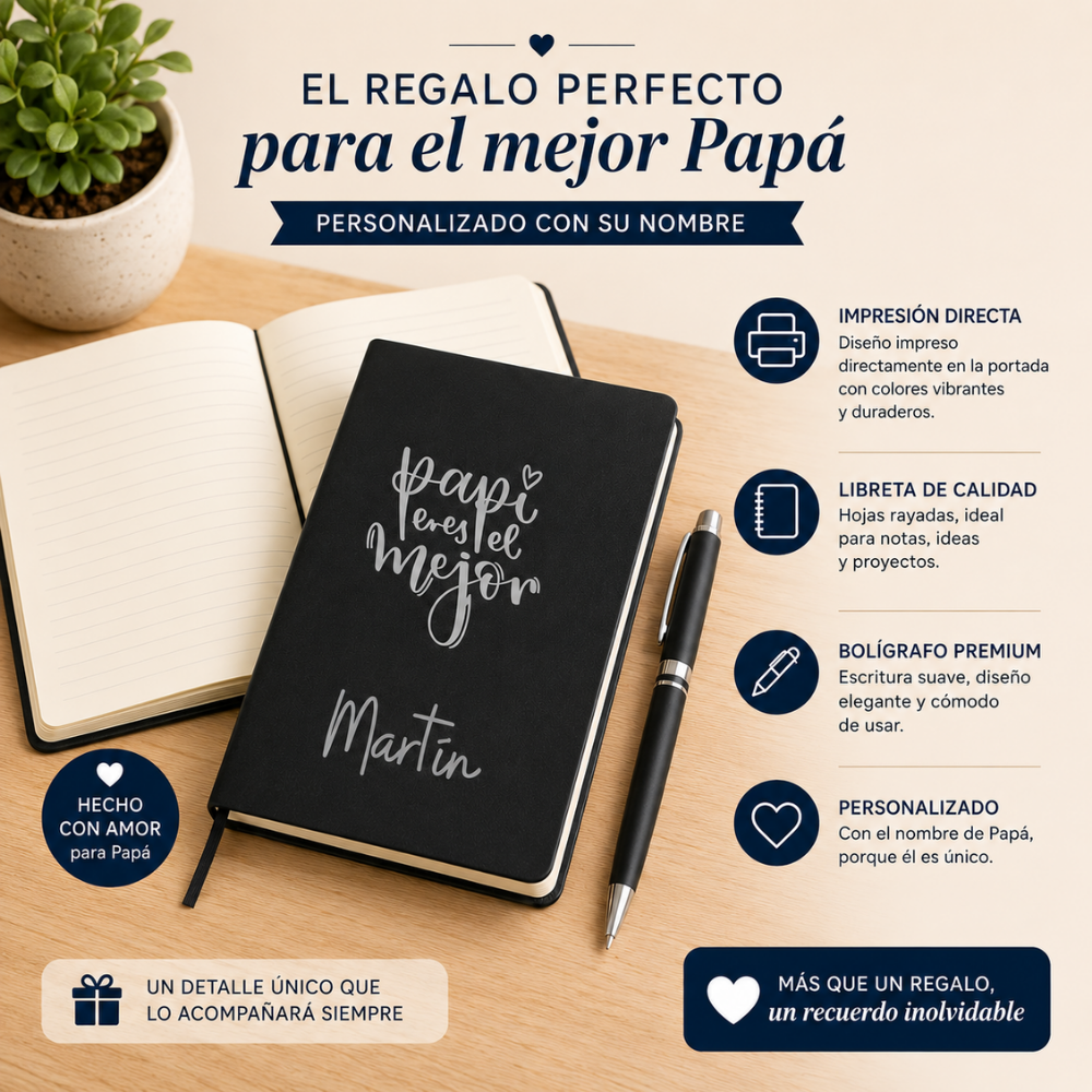 LIBRETA + BOLÍGRAFO DÍA DEL PADRE